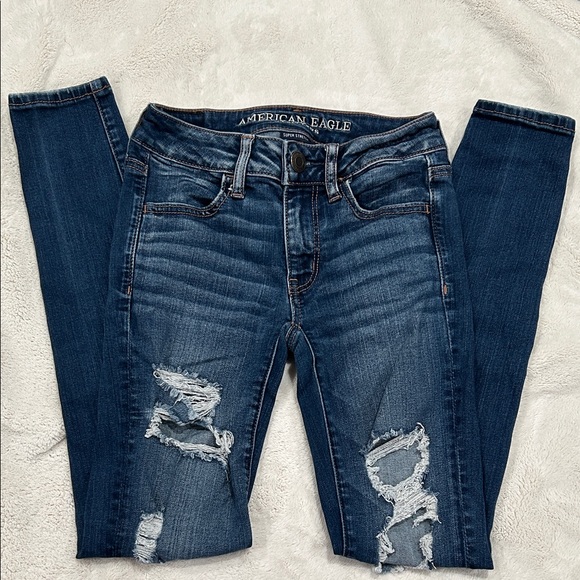 American Eagle Outfitters Denim - American Eagle Distressed Skinny Jeans Super Stretch